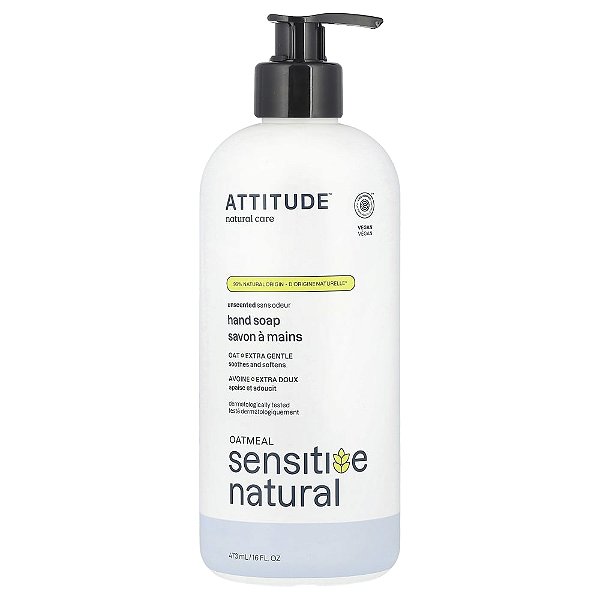 Sabonete Líquido para as Mãos Oatmeal Sensitive Sem Perfume 473 ml - ATTITUDE
