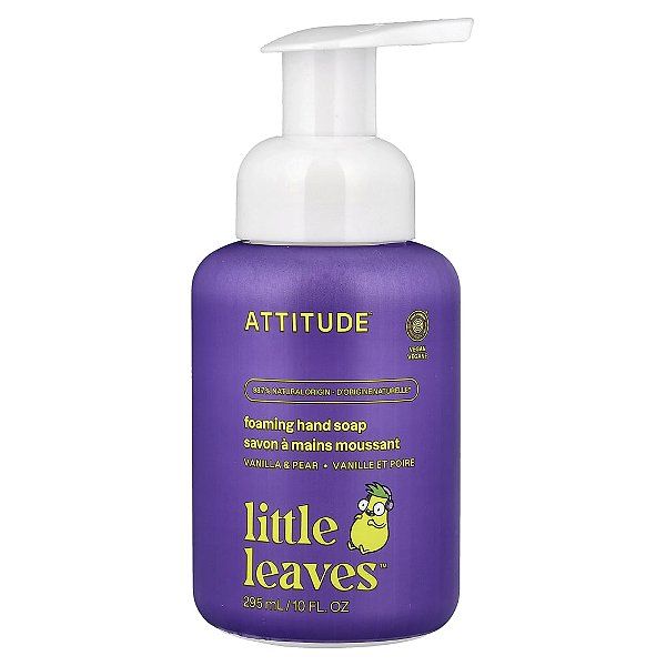 Sabonete em Espuma para as Mãos Little Leaves Baunilha e Pera 295 ml - ATTITUDE