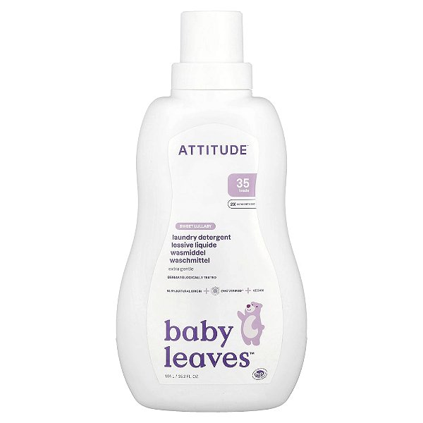 Lava Roupas Líquido Infantil Baby Leaves Canção de Ninar 1.04 L - ATTITUDE