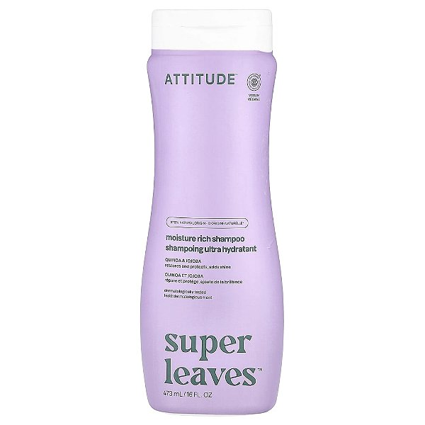 Shampoo de Hidratação Intensa Super Leaves Quinoa e Jojoba 473 ml - ATTITUDE