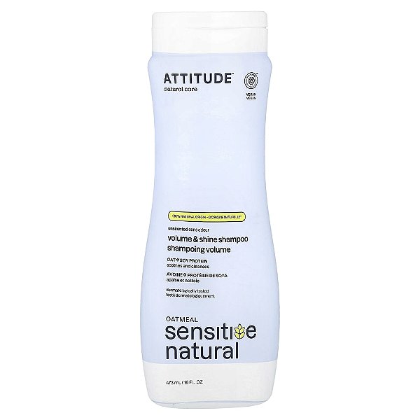 Shampoo Volume e Brilho Oatmeal Sensitive Sem Perfume 473 ml - ATTITUDE