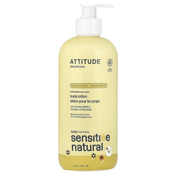 Loção Corporal Infantil Oatmeal Sensitive Sem Perfume 473 ml - ATTITUDE