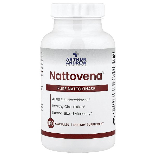 Nattovena Nattokinase Pura 4000 FUs 180 Cápsulas - Arthur Andrew Medical