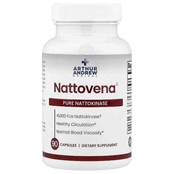 Nattovena Nattokinase Pura 4000 FUs 90 Cápsulas - Arthur Andrew Medical