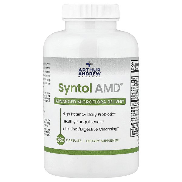 Syntol AMD Suporte Probiótico e Prebiótico 360 Cápsulas - Arthur Andrew Medical