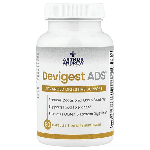 Devigest ADS Suporte Enzimático Digestivo Avançado 90 Cápsulas - Arthur Andrew Medical