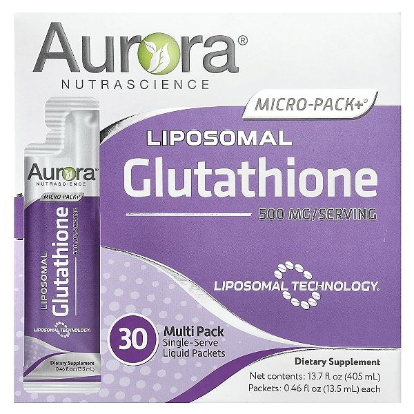 Glutationa Lipossomal Micro-Pack 30 Sachês de 13.5 ml - Aurora Nutrascience