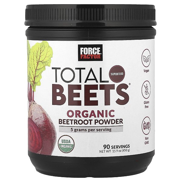 Total Beets Beterraba Orgânica em Pó 450 g - Force Factor