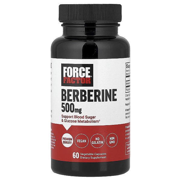 Berberina 500 mg 60 Cápsulas Vegetais - Force Factor