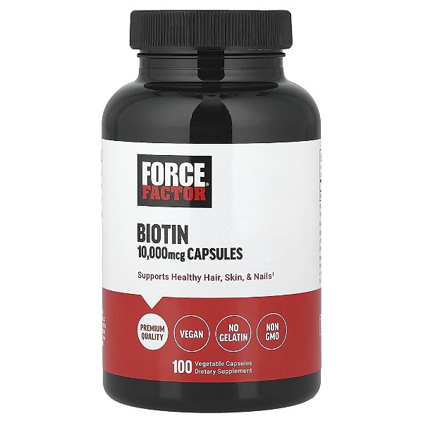 Biotina 10000 mcg 100 Cápsulas Vegetais - Force Factor