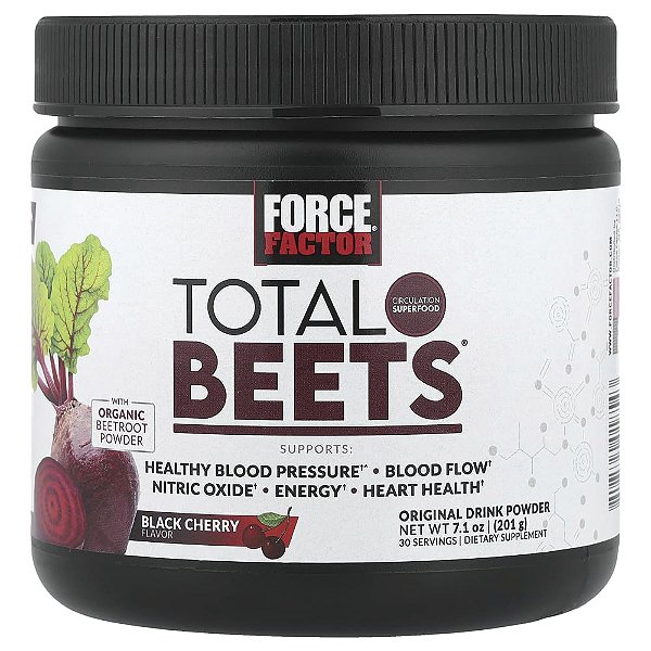 Total Beets Bebida em Pó Cereja Preta 201 g - Force Factor
