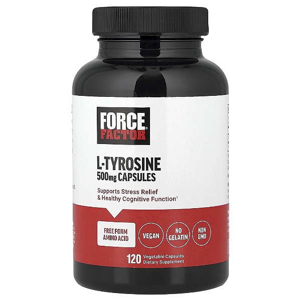 L-Tirosina 500 mg 120 Cápsulas Vegetais - Force Factor