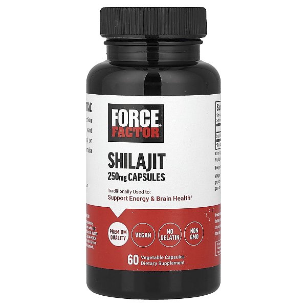 Shilajit Purificado 250 mg 60 Cápsulas Vegetais - Force Factor