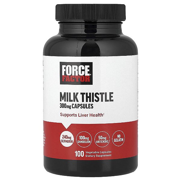 Milk Thistle Cardo-Mariano Extrato 100 Cápsulas Vegetais - Force Factor