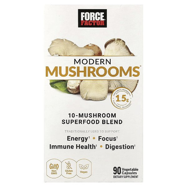 Modern Mushrooms Complexo de Cogumelos 90 Cápsulas Vegetais - Force Factor