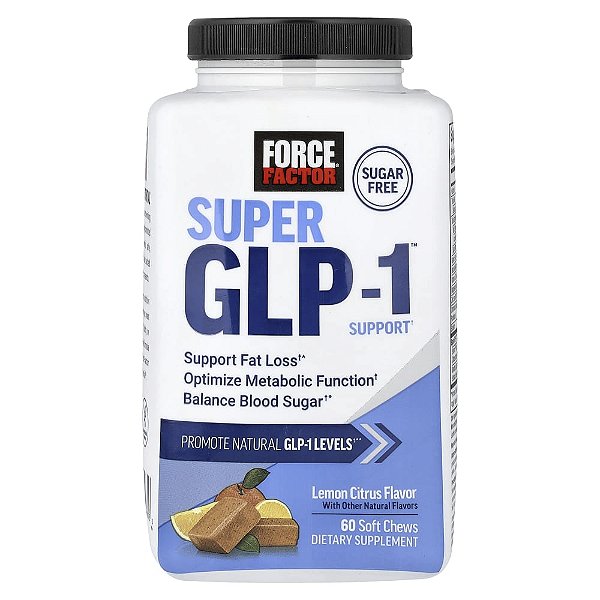 Suporte Super GLP-1 Limão Cítrico 60 Cápsulas Mastigáveis - Force Factor