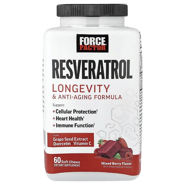 Resveratrol Frutos Silvestres 60 Cápsulas Mastigáveis - Force Factor