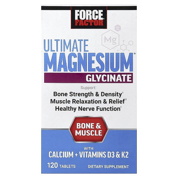 Ultimate Glicinato de Magnésio 120 Comprimidos - Force Factor