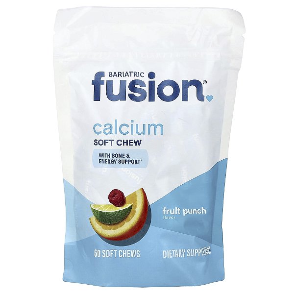 Citrato de Cálcio Mastigável Sabor Ponche de Frutas 60 Comprimidos - Bariatric Fusion