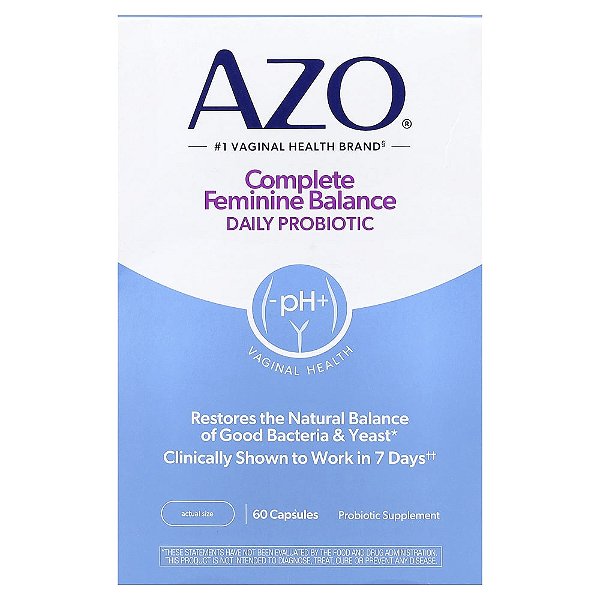 AZO - Probiótico Diário Feminino Complete Feminine Balance 60 Cápsulas