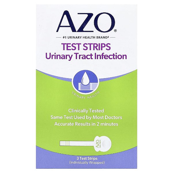 AZO - Tiras de Teste para Infecção Urinária 3 Tiras