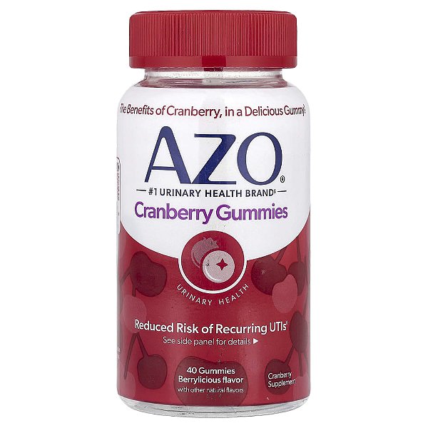 AZO - Suplemento em Gomas de Cranberry Frutas Silvestres 40 Gomas
