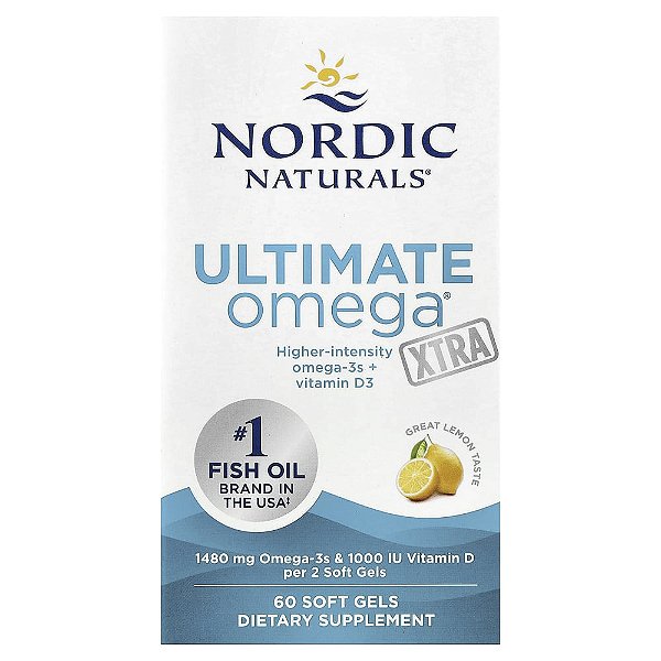 Nordic Naturals - Suplemento de Ômega-3 Concentrado Ultimate Omega Xtra Limão 60 Softgels