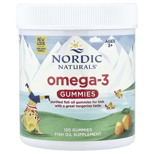 Nordic Naturals - Suplemento de Ômega-3 Infantil em Gomas Sabor Tangerina 120 Gomas