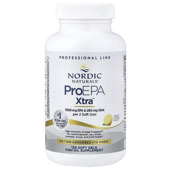 Nordic Naturals - Suplemento de Ômega-3 Concentrado em EPA ProEPA Xtra Limão 120 Softgels