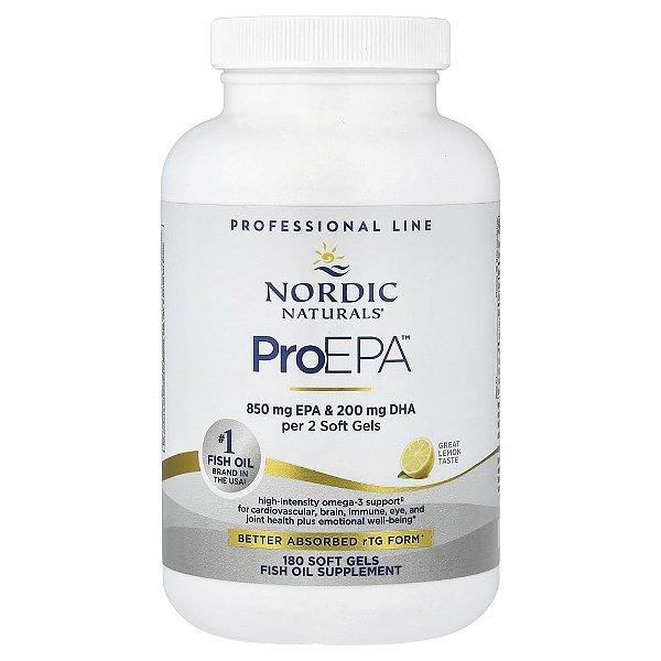 Nordic Naturals - Suplemento de Ômega-3 Concentrado em EPA ProEPA Limão 180 Softgels