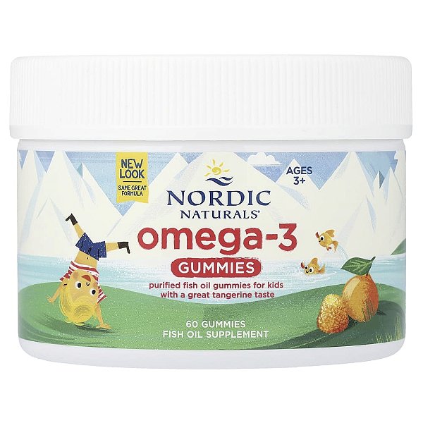 Nordic Naturals - Suplemento de Ômega-3 Infantil em Gomas Sabor Tangerina 60 Gomas