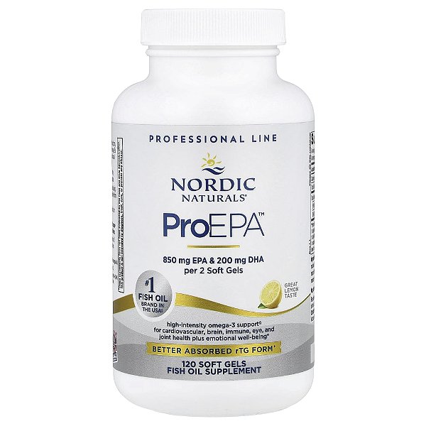 Nordic Naturals - Suplemento de Ômega-3 Concentrado em EPA ProEPA Limão 120 Softgels