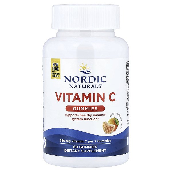 Nordic Naturals - Suplemento de Vitamina C 125 mg em Gomas Sabor Tangerina 60 Gomas