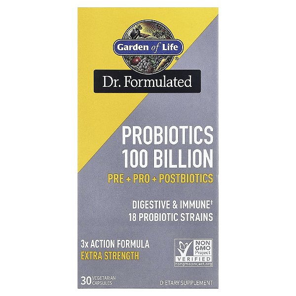 Garden of Life - Probiótico Diário Dr. Formulated Once Daily 30 Cápsulas