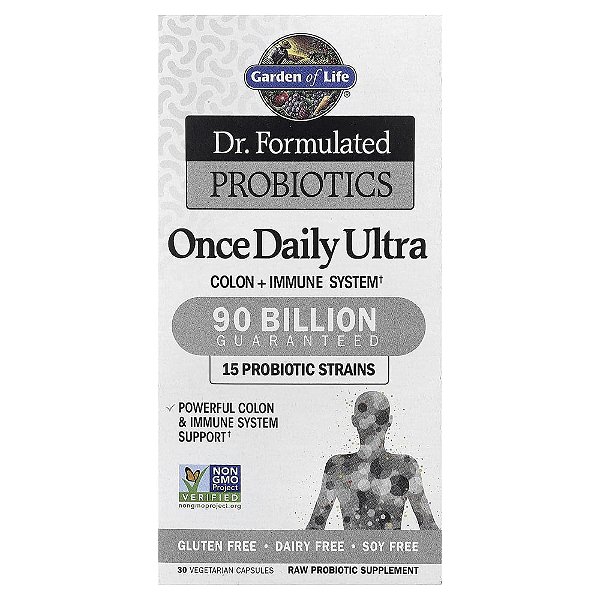 Garden of Life - Probiótico Ultra Concentrado Dr. Formulated Ultra 90 Bilhões 30 Cápsulas