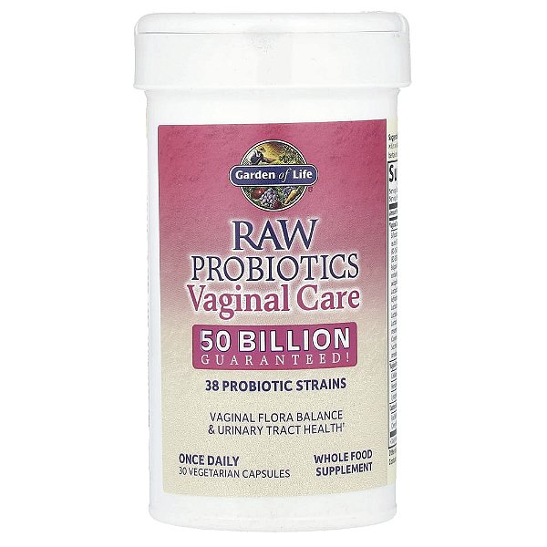 Garden of Life - Probiótico para Saúde Vaginal RAW Probiotics Vaginal Care 30 Cápsulas