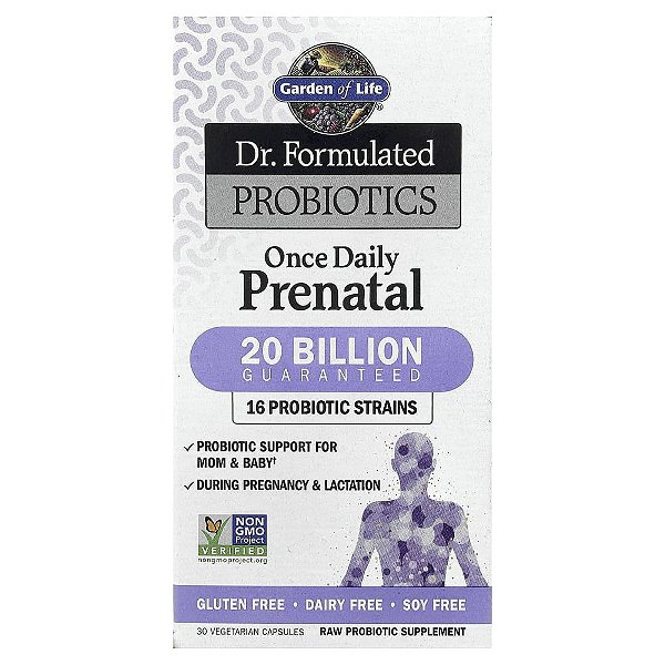 Garden of Life - Probiótico Pré-Natal Diário Dr. Formulated Once Daily Prenatal 30 Cápsulas