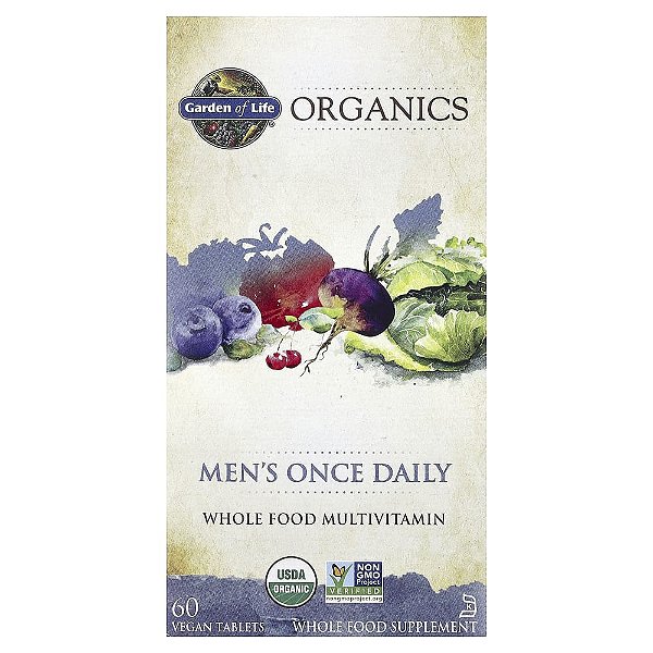 Garden of Life - Multivitamínico Masculino mykind Organics Men's Once Daily 60 Comprimidos