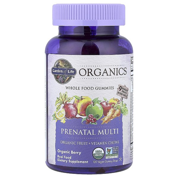 Garden of Life - Multivitamínico Pré-Natal em Gomas mykind Organics Prenatal Multi Frutos Silvestres 120 Gomas