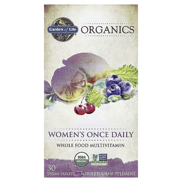 Garden of Life - Multivitamínico Feminino Diário mykind Organics Women's Once Daily 30 Comprimidos