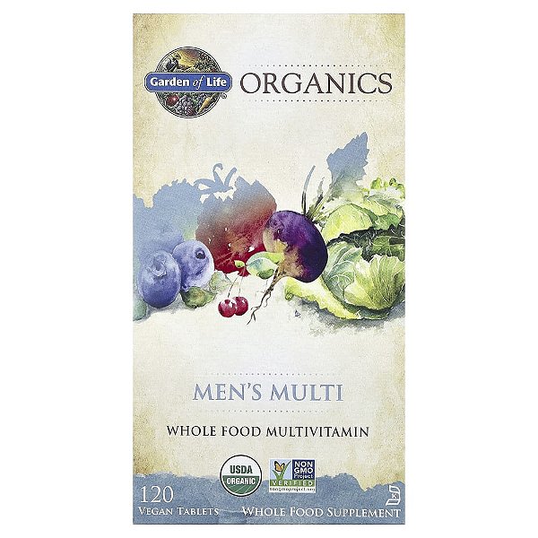 Garden of Life - Multivitamínico Masculino mykind Organics Men's Multi 120 Comprimidos