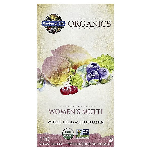Garden of Life - Multivitamínico Feminino mykind Organics Women's Multi 120 Comprimidos