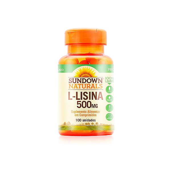 L-lisina 500mg 100 Comprimidos - Sundown Naturals