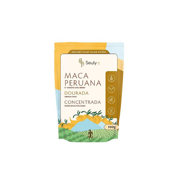 Maca Peruana Dourada em pó 100g - Souly