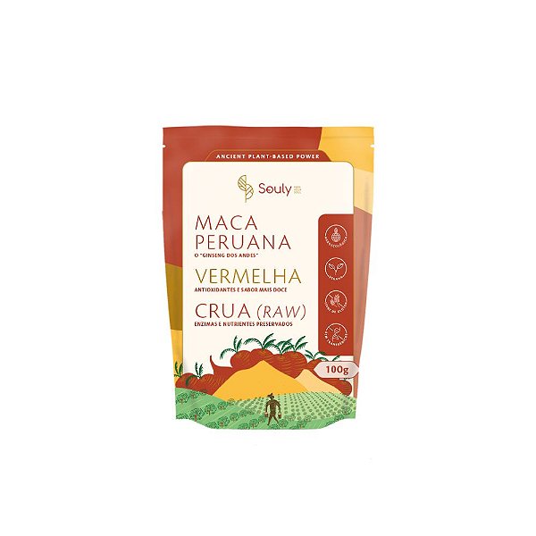 Maca Peruana Vermelha em pó 100g - Souly