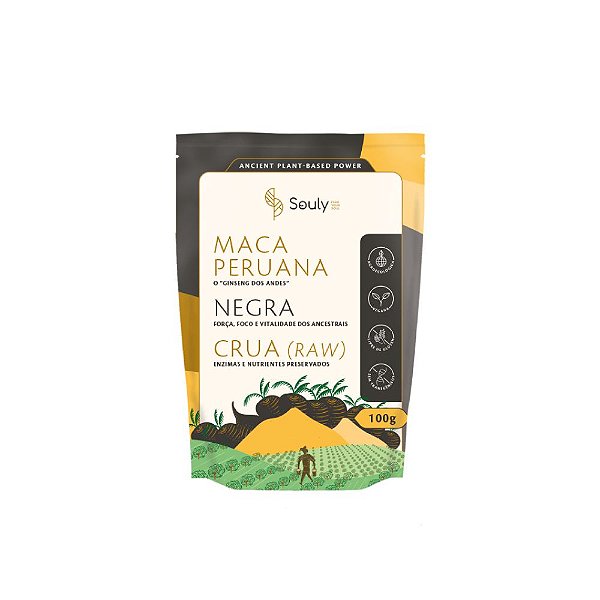 Maca Peruana Negra em pó 100g - Souly