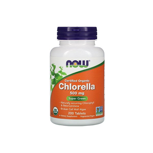 Chlorella 500mg 200 Tabletes - NOW