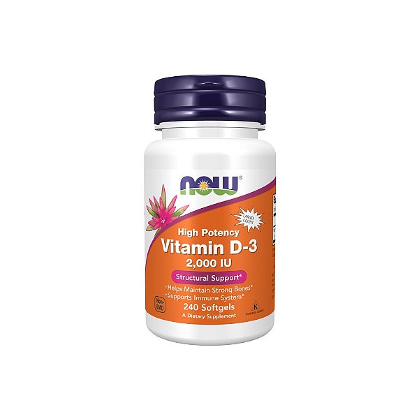 Vitamina D-3 2,000 Ui 240 Softgels - Now Foods