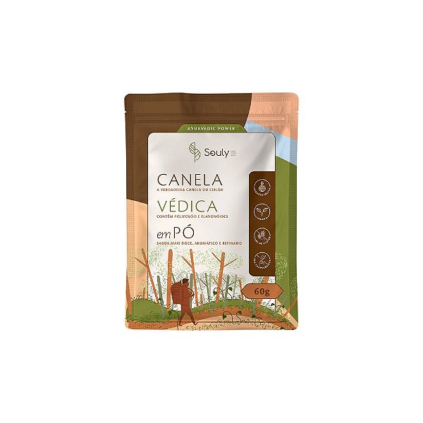 Canela do Ceilão Védica em Pó 60g - Souly 60g