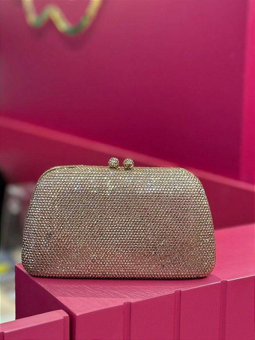 BOLSA MINU TRAPEZIO ROSE GOLD